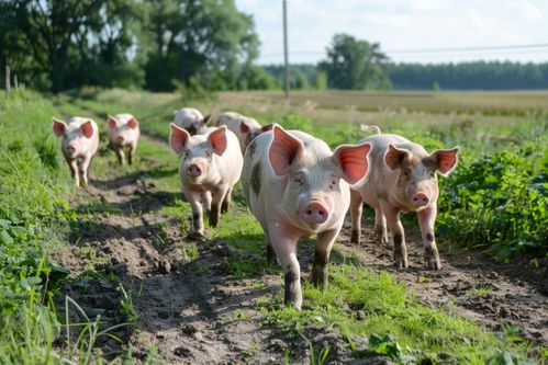 家禽家畜养猪场摄影图 从原料到工艺品的艺术升华