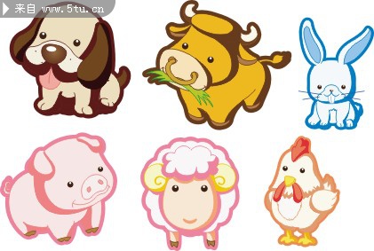 从卡通到现实 家禽家畜的百图汇素材世界